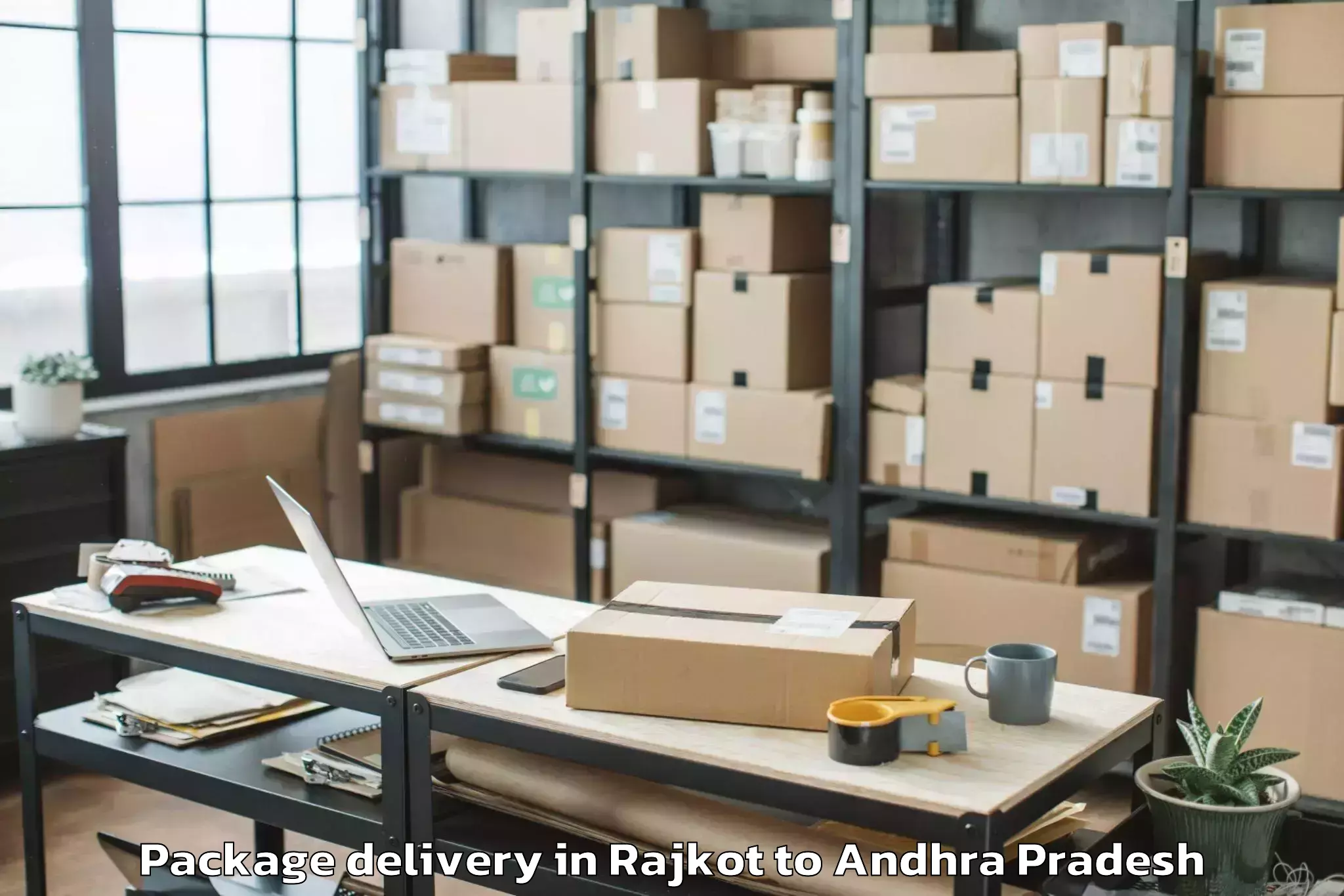 Trusted Rajkot to Addanki Package Delivery